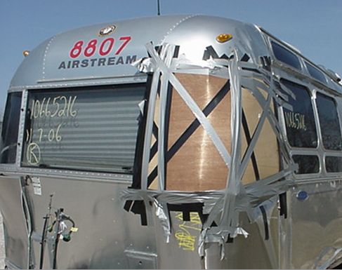 damaged airstream